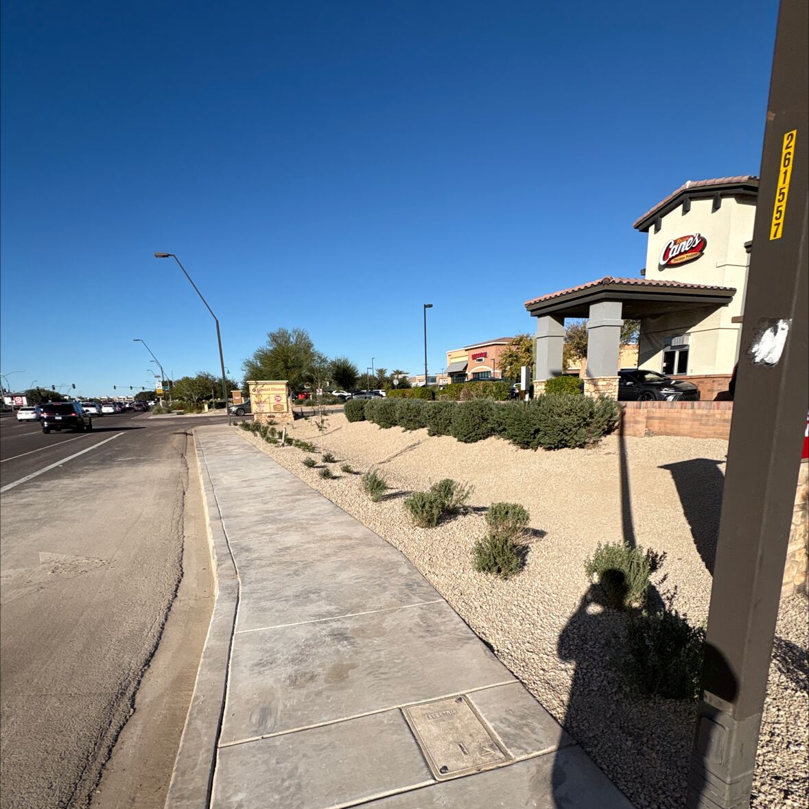 Finished commercial landscape bed