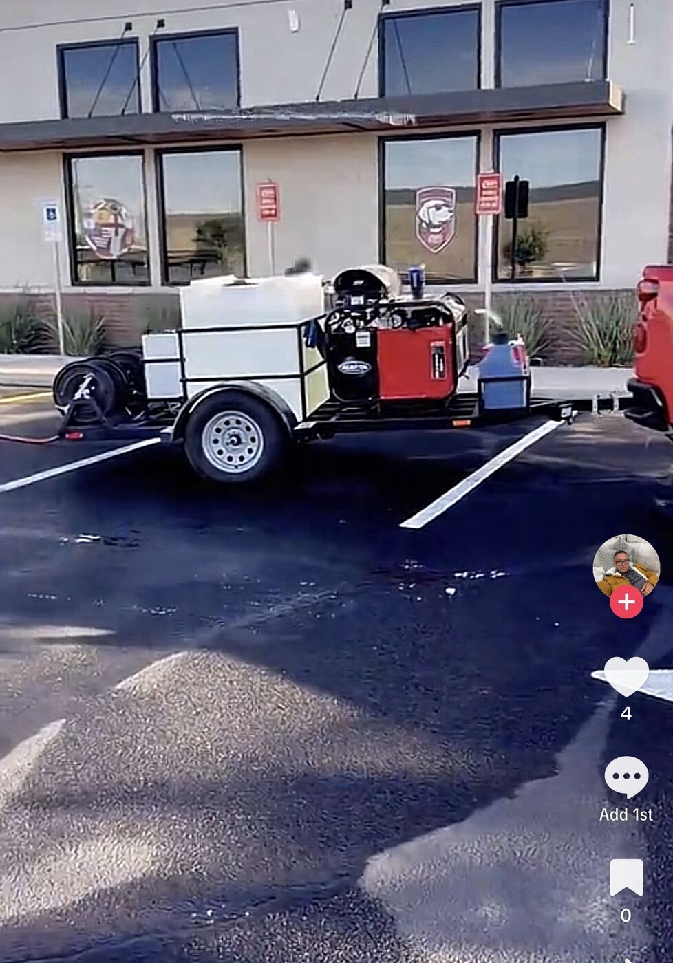 Trailer-mounted hot water pressure washing equipment